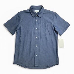 NWT Calvin Klein Jeans Boys Chambray Casual Button Down Shirt Camp Shirt Summer